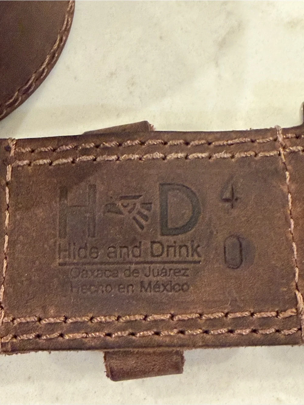 Hide & Drink Rugged Full Grain Leather Belt size 40